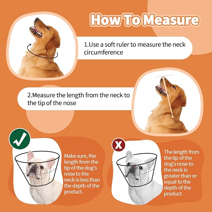 Dog Cone Collar Soft Cone for Medium Dogs After Surgery Adjustable Elizabethan Collar for Dogs to Stop Licking Wounds, Biting Stitches Professional Pet Recovery Cones E-Collar for Dog
