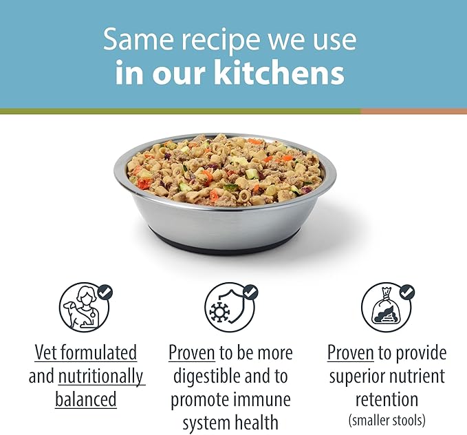 JustFoodForDogs DIY Nutrient Blend for Homemade Dog Food, Turkey & Whole Wheat Macaroni Recipe