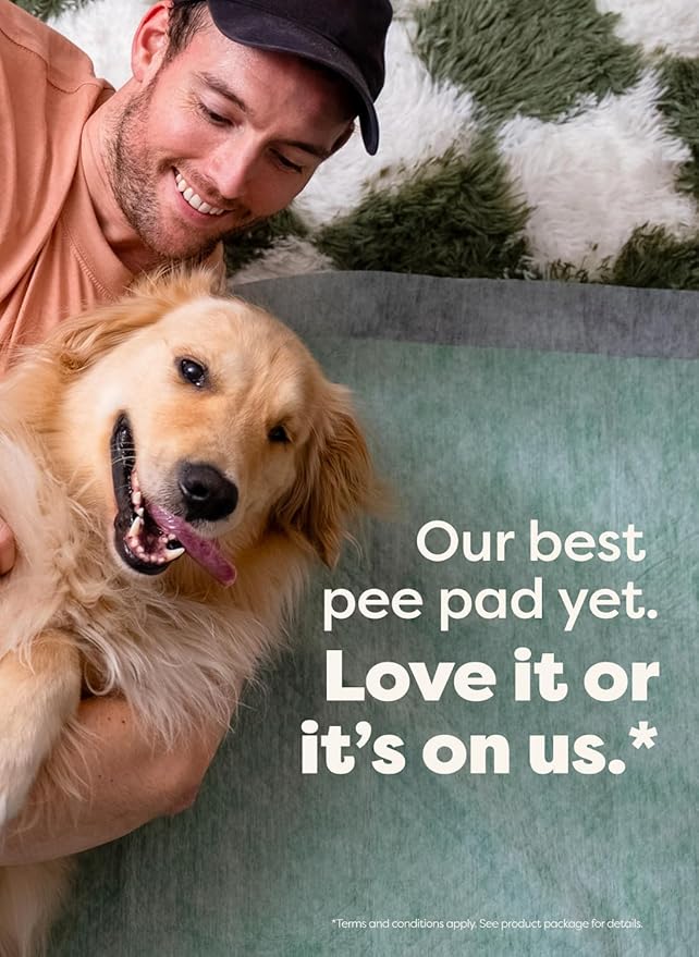 Earth Rated Max Absorbency Puppy Pee Pads for Dogs Absorbs 2X Faster & 2X More, Leak-Proof Odor-Free Potty Training Wee Wee Pad, Unscented, Large, 22” x 23”, 40 Count