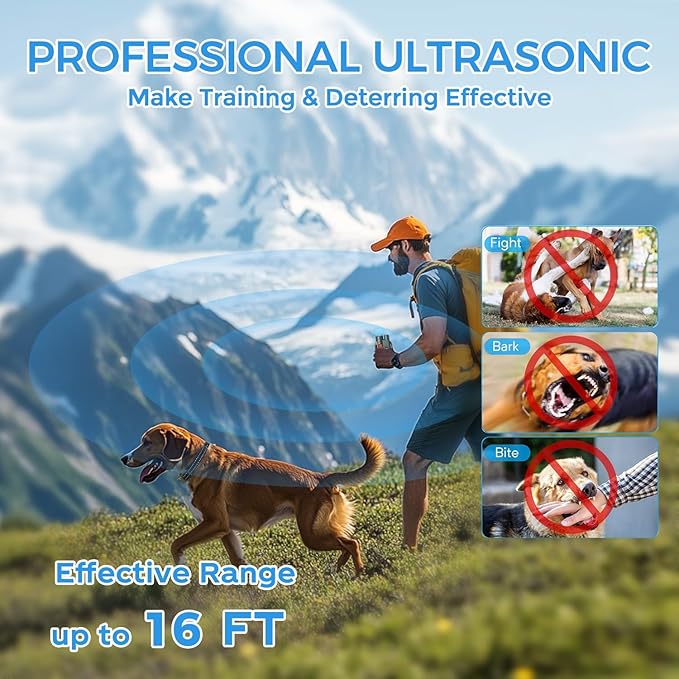 Dog Shock Collar with Remote – 3300ft Range, Waterproof & Rechargeable, Adjustable Beep, Shock, Vibration & Ultrasonic Modes, Dog Training Collar for Obedience & Behavior Control