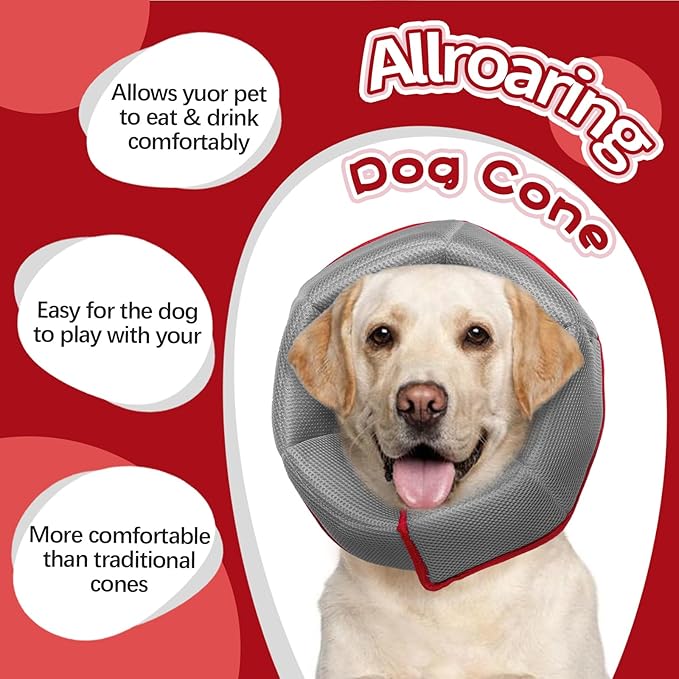 Dog Cone Collar Soft Cone for Medium Dogs After Surgery Adjustable Elizabethan Collar for Dogs to Stop Licking Wounds, Biting Stitches Professional Pet Recovery Cones E-Collar for Dog