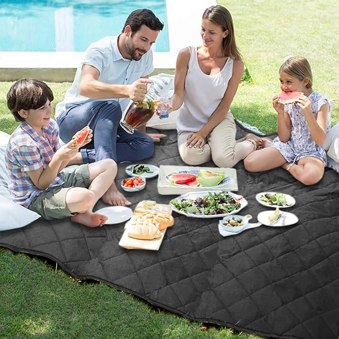 F-color SUV Cargo Liner for Dogs, Waterproof Pet Cargo Cover Dog Seat Cover Mat for SUVs Sedans Vans with 2 Large Pockets, Non-Slip, Large Size Universal Fit, Black