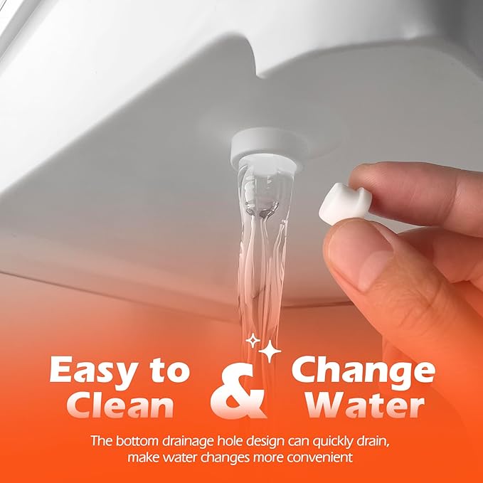 AZV Turtle Tank Habitat Kit,Complete Aquatic Tortoise Starter Enclosure with Filter,Basking Platform with Hideout,Multi-Function Area,Drainage,Plants and Lamps,Perfect for Red Eared Slider Aquarium