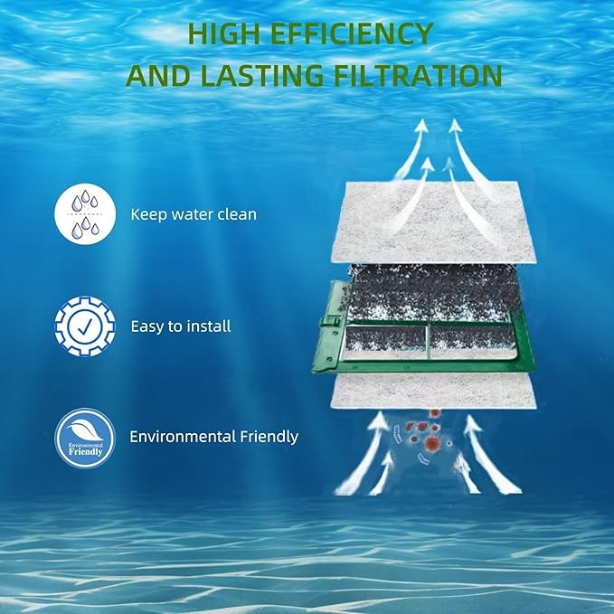 10 Pack Medium Replacement Filter Cartridges for Tetra Whisper Bio-Bag Filters, Compatible with 10i/IQ10/PF10 and ReptoFilter Aquariums