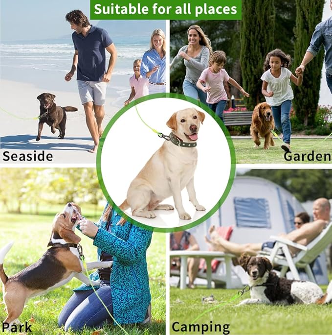 Dog Tie Out Cable, 10/20/25/30/50/70/100 Feet, Suitable for Dogs up to 350 Pounds, Non-Winding, for Outdoor Camping, Yard