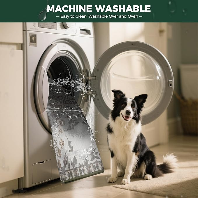 FXW Washable Pee Pads for Dogs, Puppy Pads with Super Absorbent, Specifically Designed for FXW Rollick/Homeplus 24 inch 8 Panels Dog Playpen, 63" Square, Boho, 1 Pack