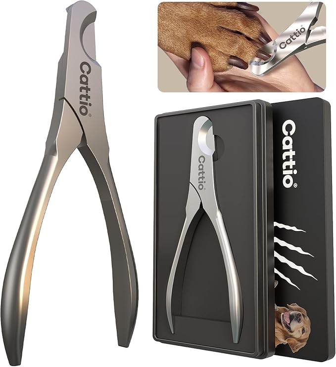 Dog Nail Clippers - All Steel Material, Built-in Spring,Heavy Duty Dog Nail Trimmer Full Metal Razor Sharp Professional for All Dogs Cats with Thick Toena,Dog Nail Trimmers
