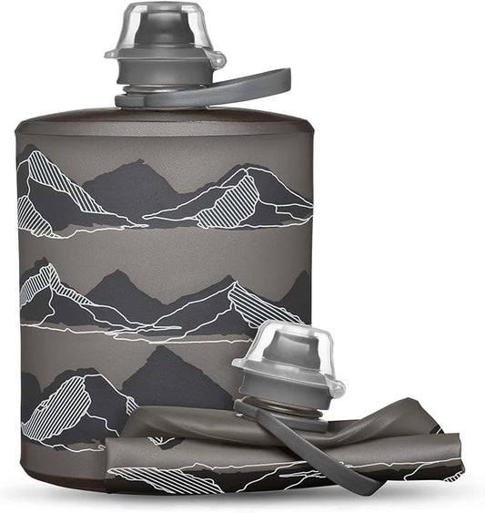 HydraPak Stow - Collapsible Backpacking Water Bottle (350ml, 500ml, 1L) - BPA Free, Ultra Light, Spill-Proof Twist Cap