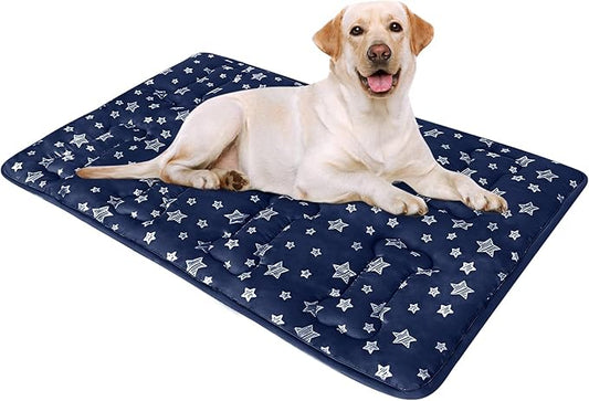 Dog Crate Mat (36" X 23"), Soft Dog Bed Mat with Cute Prints, Personalized Crate Pad, Anti-Slip Bottom, Machine Washable Kennel Pad