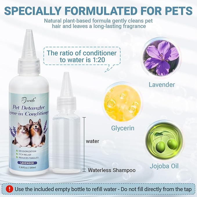 Pet Steam Brush for Dogs & Cats with Pet Conditioner, 4 in 1 Spray Hair Removal Comb for Shedding & Grooming, Self Cleaning Water Brush for Long & Short Haired Pets