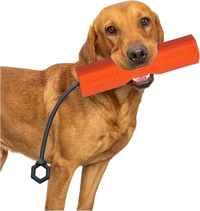 Dog Training Bumper - Retriever Training Dummy, Retrieving Dummies for Pets, Bumpers for Water Retrieving with Adjustable Rope, (Orange)