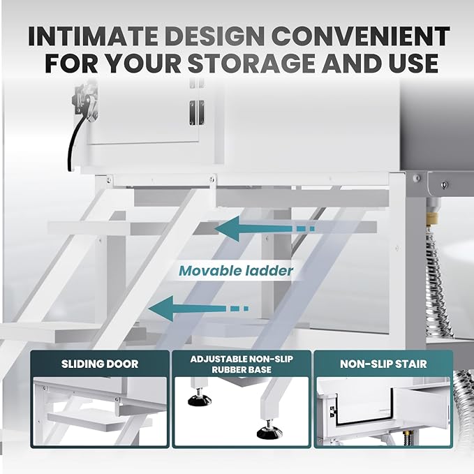Dog Washing Station for Home,38" Professional Dog Washing Station Stainless Steel Dog Grooming Tub for Home,Equipped with Three Anti-Slip Steps, Removable Door, Pet Wash Station for Pet