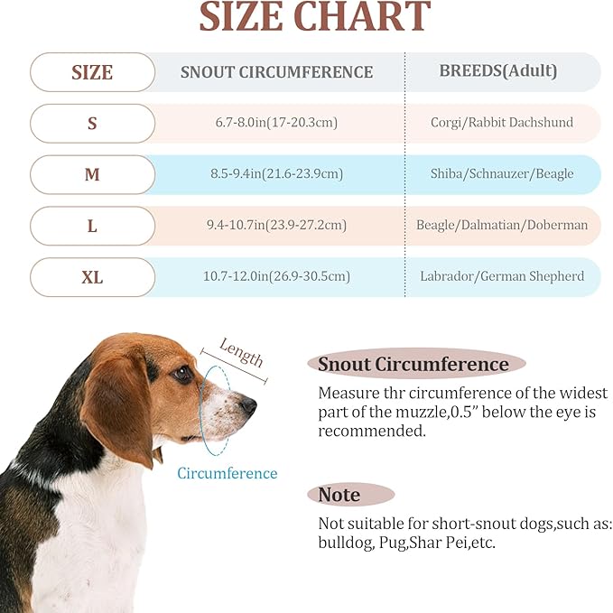 Dog Muzzle for Small Large Dogs - Soft Nylon Basket Muzzle with Adjustable Strap, Breathable Mesh Design Prevents Biting Chewing Licking Eating - Ideal for Training, Grooming & Vet Visits (Yellow, XL)