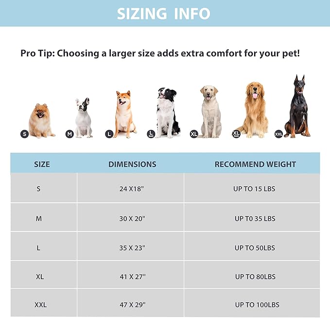 Dog Cooling Mat for Large Dogs - 35x23 Orthopedic Memory Foam Pet Pad for Summer, QMAX>0.5, Washable Premium Comfort Crate Pad for Your Furry Companion, Grey,