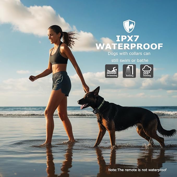 Electric Dog Training Collar with a 2600FT Remote Range, Rechargeable and Waterproof, Features 3 Training Modes and Security Lock for Dogs of All Breeds and Sizes