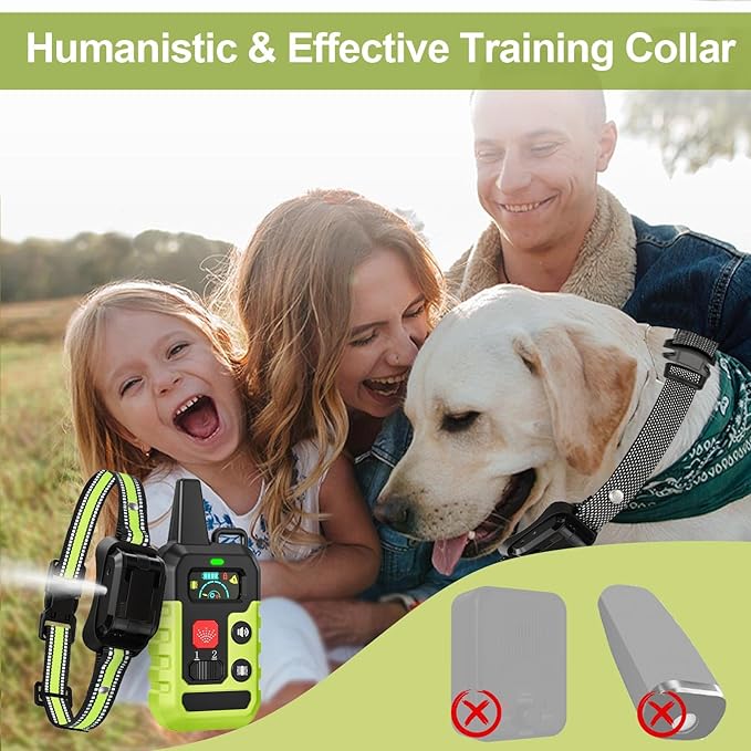 Citronella Training Collar for Dog [2*Collar, No Automatic] Spray Training Dog Bark Collar with Beep/Vibration/Spray 4 Mode & 6 Adjustable Sensitivities, IPX7 Waterproof Safer for L/M/S Dogs