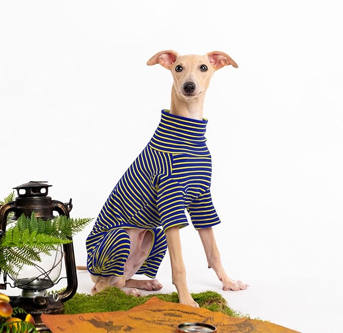 Dog Sweaters for Small Dogs Girls Boys, Striped Pet Sweaters for Fall Winter Dog Clothes, Turtleneck Pullover Knitwear for Small Medium Large Dogs