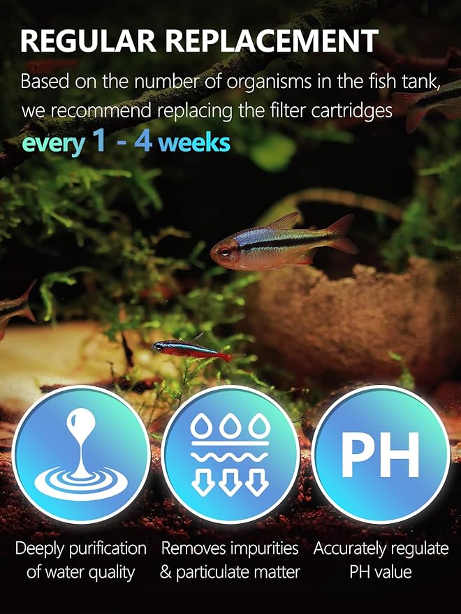 12 Pack Large Fish Tank Filter Cartridges Compatible with Tetra Whisper Bio-Bag Filters, Turtle Tank Filter Replacement for Whisper 20i, 40i / IQ20, 30, 45, 60 / PF20, 30, 40, 60 & ReptoFilter