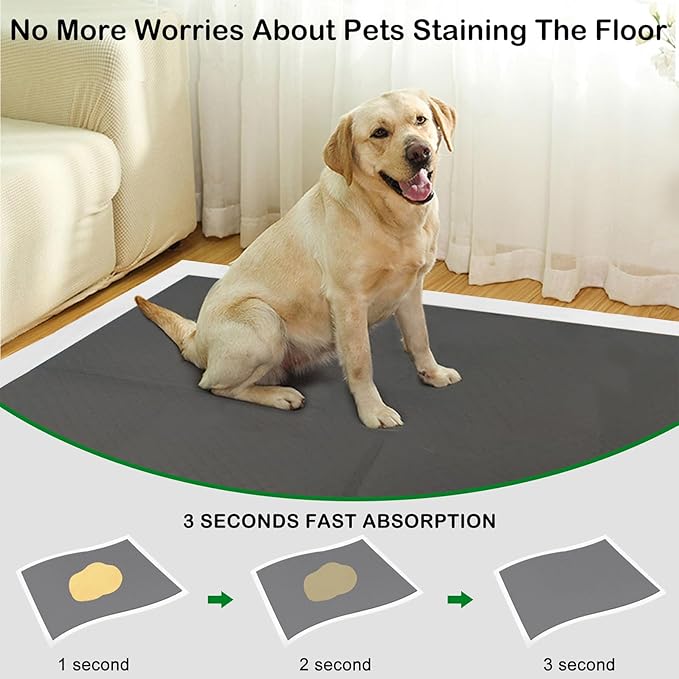 ELEGX 48"x36" Extra Large 40 Pcs Odor-Control Super Absorbency Charcoal Pee Pads for Dogs,Leak-Proof Pet Training Pee Pads,Thicken Disposable Potty Pads Puppy Training Pads for Cats Rabbits