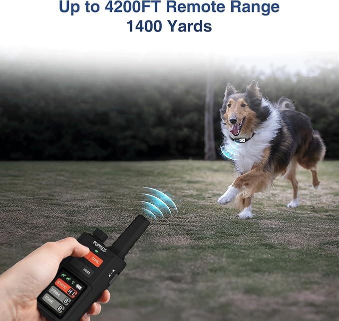 Dog Shock Collar for Dogs with 3 Night Lights - 4200 FT Range Electric Dog Collars, Rechargeable Dog Training Collar with 4 Powerful Modes, E Collars for Dogs Training for 20-140 lbs Dogs