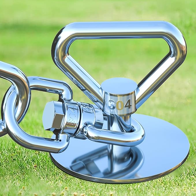 Dog Tie Out Stake,360° Swivel Dog Run Stake - 304 Stainless Steel Stake,Runner for Yard,Use Any Tie Out Cable or Yard Leash-Up to 200 lbs-for Outdoor Camping