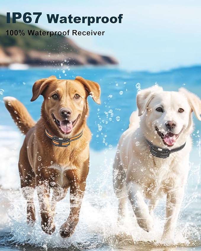 Dog Training Collar 2 Dogs - 3300FT Shock Collar for Dogs with 3 Training Modes, Rechargeable IP67 Waterproof for Small, Medium, and Large Dogs