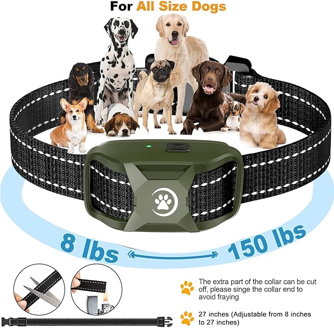 Dog Shock Collar with Remote – 3300ft Range, Waterproof & Rechargeable, Adjustable Beep, Shock, Vibration & Ultrasonic Modes, Dog Training Collar for Obedience & Behavior Control