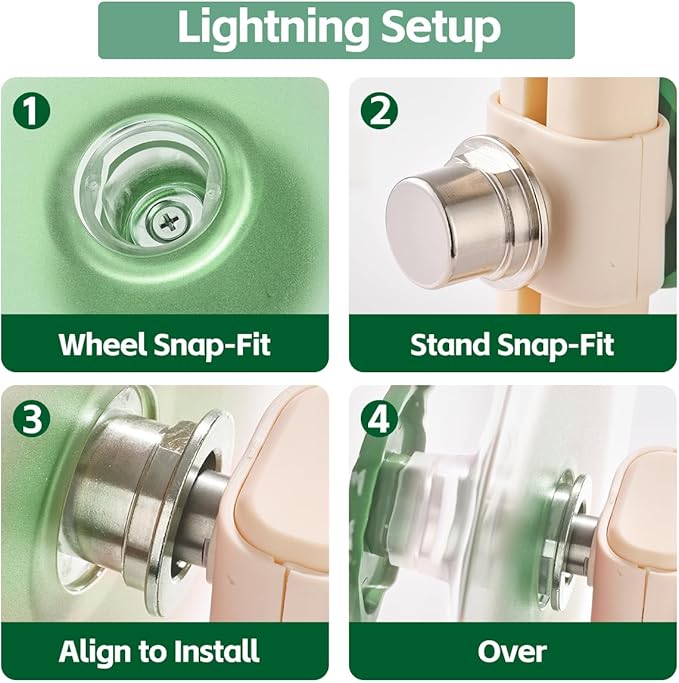 Super Silent Hamster Wheel 10.4 Inch, Magnetic Large Rat Wheel for Chinchilla, Gerbil, Guinea Pig, Cat, Mouse, Sugar Glider and Dwarf, Syrian Hamster Accessories (Avocado Green)