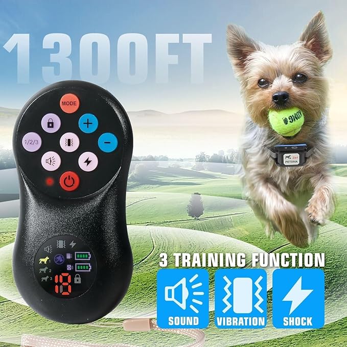 Dog Training Collar Pet Anti Barking 2025 Upgraded Shock Collar, Wireless Charging Dog Training No Barking Device, Fully Sealed Waterproof Rechargeable Collar Receiver