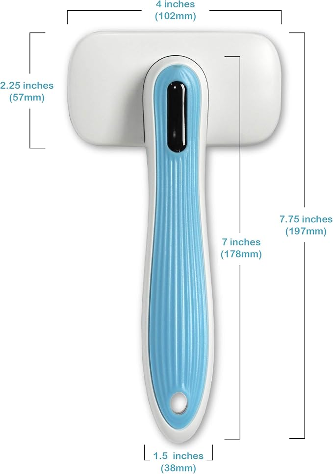 Pets First Premium Dog Brush & CAT Brush Self Cleaning Dog Slicker Hair Brush Easy to Clean Best Pet Grooming Brushes Shedding Grooming Tools for Dogs and Cats. Beautiful Gift for The Groomer!