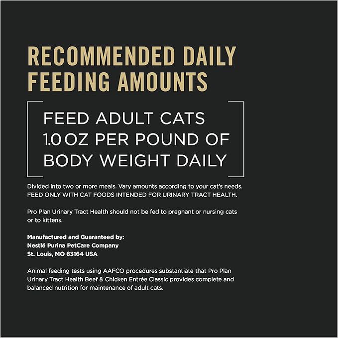 Purina Pro Plan Urinary Tract Health Beef and Chicken Entree Classic Cat Food - (Pack of 24) 5.5 oz. Cans