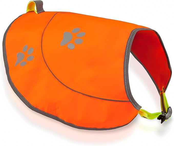 Dog Reflective Vest - Comfortable Jacket Safety Hunting, High Visibility for Dogs with Elastic Straps and Clasp Closure- Orange,X- Large