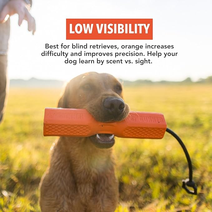 Dog Training Bumper - Retriever Training Dummy, Retrieving Dummies for Pets, Bumpers for Water Retrieving with Adjustable Rope, (Orange)