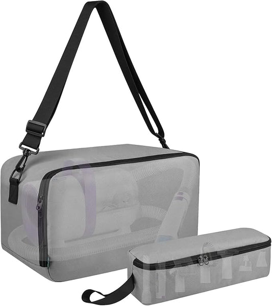 Beautyflier Pet Grooming Supplies Organizer, Protective Tote Bag Case for Pet Grooming Kit & Vacuum Suction Dogs Cats Hair, Travel Pouch Bag for Pet Dog Grooming Vacuum Kit, Bag Only (Gray)