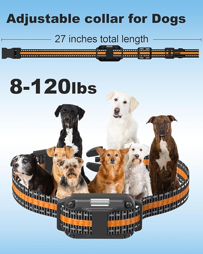 Dog Training Collar 2 Dogs - 3300FT Shock Collar for Dogs with 3 Training Modes, Rechargeable IP67 Waterproof for Small, Medium, and Large Dogs