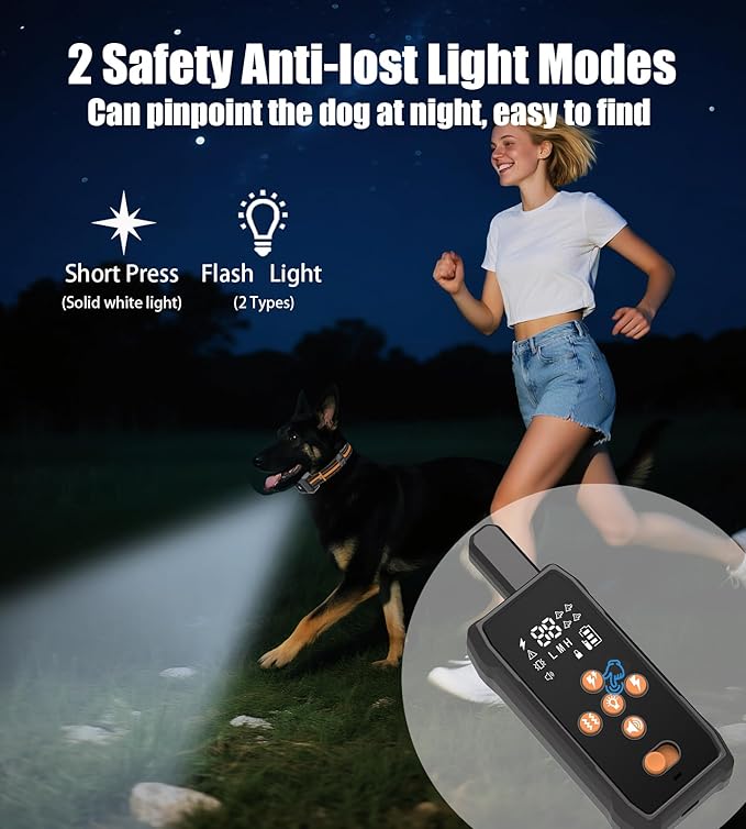 Dog Training Collar with Remote 4200FT 3 Dogs - Shock Collar for Barking Control, 4 Modes(Beep/Vibe/Static), IPX7 Waterproof for Swimming, 30-Day Rechargeable Battery, Adjustable for Small to XL Dogs