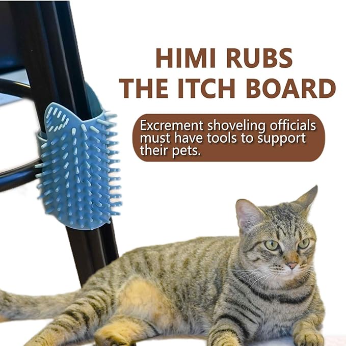 ABCOOL Cat Pet Self Grooming Comb Brush - Multi Functional Catnip Flavor Corner Massage Glove Tool for Kitten Puppy Relaxing, Extra Soft Silicone Pins Handy Hair Shedding Trimming