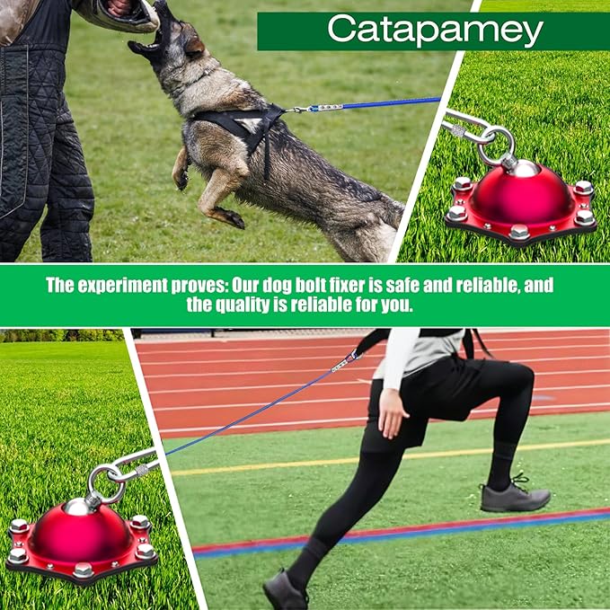 Dog Tie Out Stake(no Cable), for Large Dogs up to 200 lbs 360°Swivel Dog Run Anchors-Runner for Yard Camping,Best for in Cable,Leash,Lead or Tether