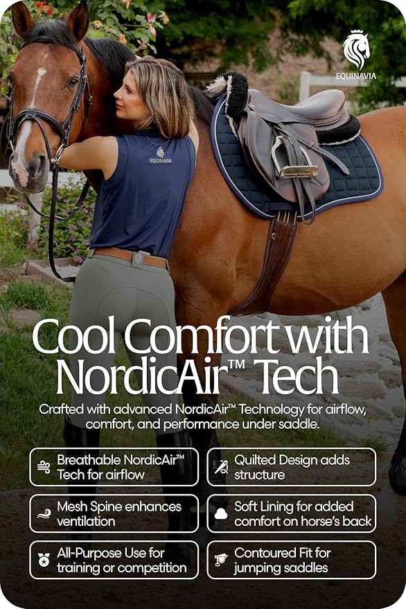 Equinavia Svalbard NordicAir™ Tech All Purpose Saddle Pad | Breathable Micromesh | Contoured Shape