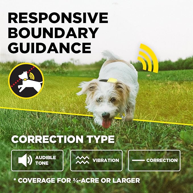Dogtra GPS Fence – No Subscription, Custom Wireless Dog Fence with App, Smart Guidance & Return Reminder Tone/Vibration/Correction, IPX9K Waterproof Rechargeable Collar, Safe Freedom for Dogs 15 Lbs+