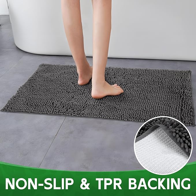 Dog Door Mat Indoor Entrance, 60" x 36" Absorbent & Quick-Drying Mud Rugs, Non-Slip Door Rugs for Entryway Indoor Washable, Soft Chenille Dog Mat for Muddy Paws