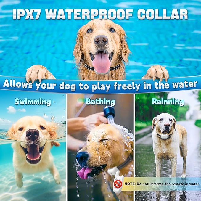 Dog Shock Collar with Remote - [2025 Newly Upgraded] Dog Training Collar for Small Medium Large Dogs, Rechargeable E Collars for Dogs Training, Waterproof Electric Collar with Shock-Lock