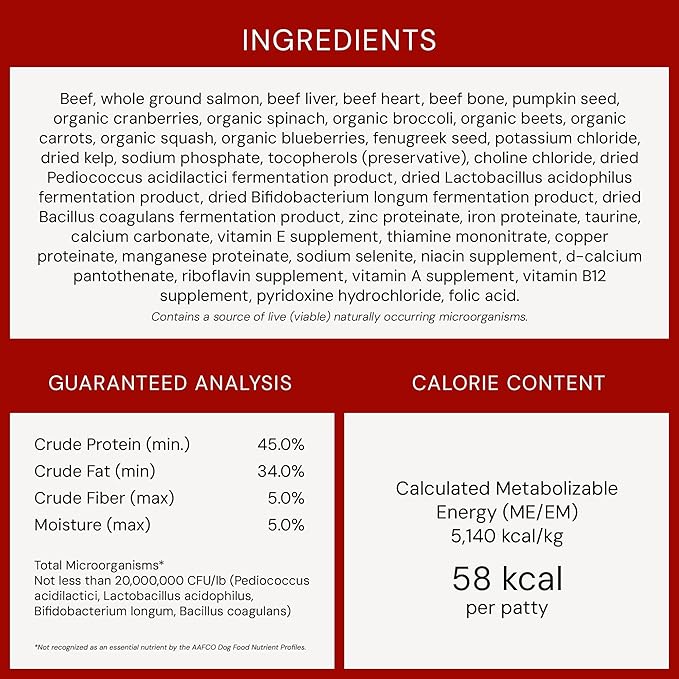 Stella & Chewy's Freeze-Dried Raw Dinner Patties - Surf 'N Turf Salmon & Beef Recipe - High Protein Grain-Free Puppy & Dog Food - Perfect For Picky Eaters - 5.5 oz