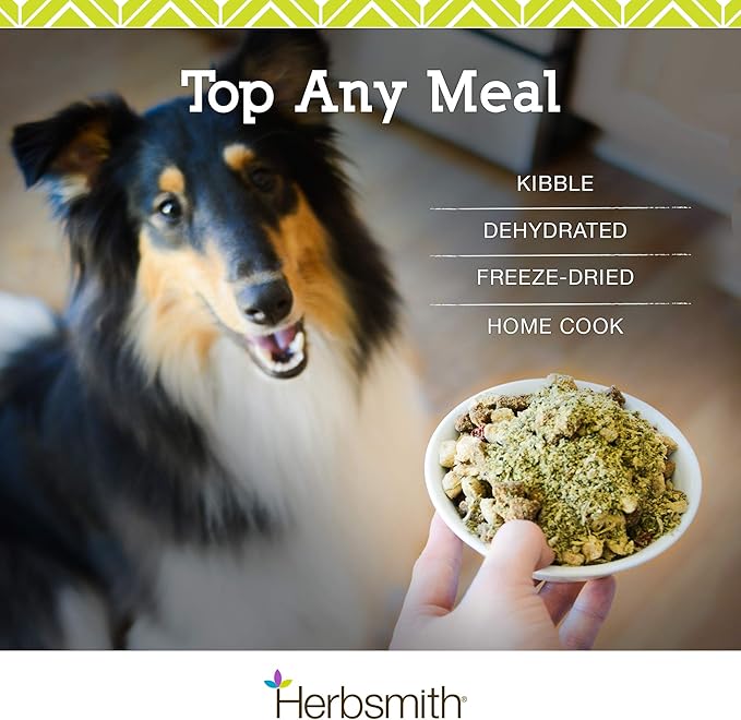 Herbsmith Kibble Seasoning – Freeze Dried Rabbit & Duck – Dog Food Topper for Picky Eaters - 3.8 oz