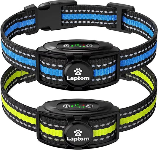 2 Pack Smart Dog Bark Collar - 5 Adjustable Sensitivity/Vibration&Sound/Rechargeable/IPX7 Waterproof - No Shock Bark Control Training Collar for Small Medium Large Dog (V1)