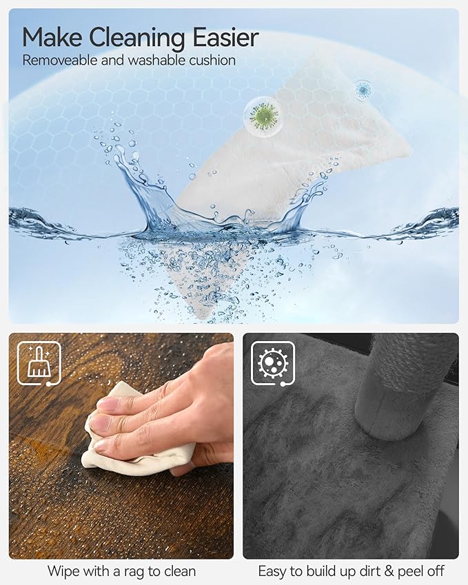 FourFurPets 43.7" Cat Tree, Modern Cat Tree Tower, Cat Tower for Indoor Cats Large Adult, Cat Condo with Scratching Post, Large Perch and Removable Pads,Rustic Brown