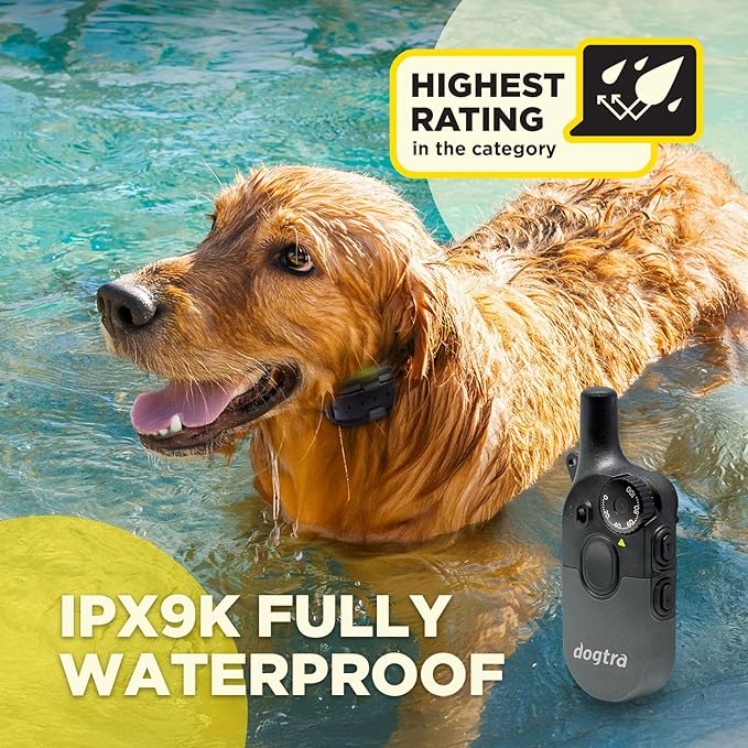 Dogtra 200iQ Remote Training E Collar – 100 Levels, Tone, Vibration, 1/2 Mile Range – Compact, Waterproof, One-Handed Control for Dogs 10 lbs+ – Lightweight Design for Daily Obedience Training
