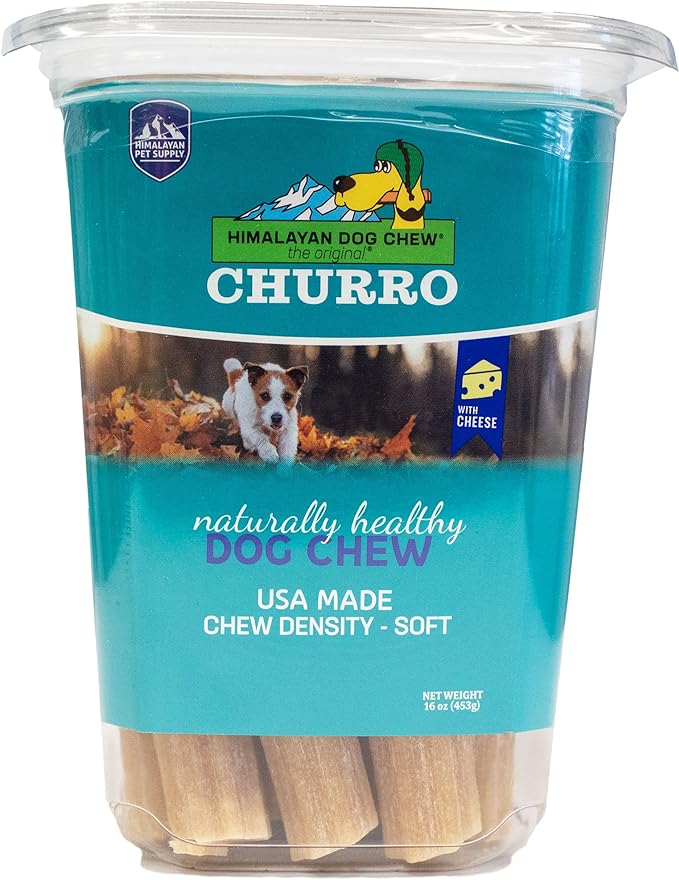 Himalayan Pet Supply Churro Cheese Treats | Lactose Free - Gluten Free - Grain Free | USA Made | All Breeds | 13 Churros | Real Himalayan Cheese