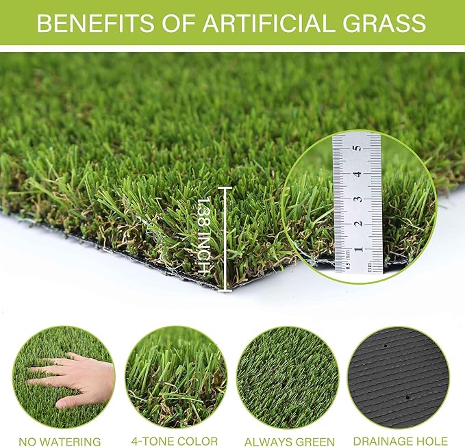 Dog Grass Pads 3 x 5 FT Artificial Grass Pee Pads for Dogs Potty Fake Grass Rug Turf Mat for Dogs Training Indoor Outdoor Garden Lawn Artificial Grass Rug