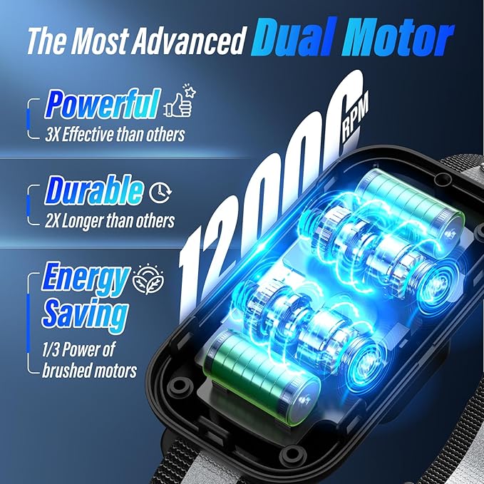 Dog Bark Collar, Smart Barking Collar with 4 Modes, 7 Adjustable Sensitivity for Barking Howling Whining, Automatic Anti Barking Device for Large Medium Small Dogs IP67 Waterproof for Indoor & Outdoor